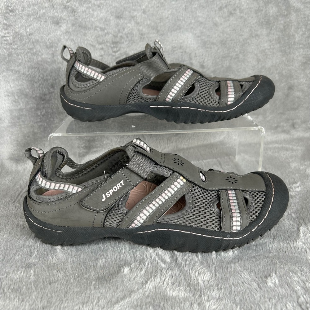 J Sport by Jambu Regatta Gray Pink Mesh Water Sandals Womens 7M SJ18RTG